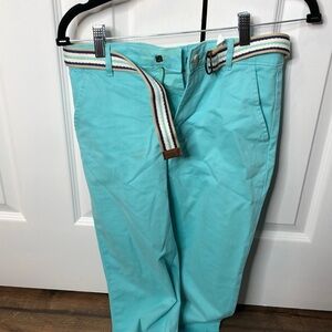 Gymboree Boy’s Aqua Pants with Belt, size 12